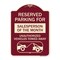 Signmission Reserved Parking for Salesperson of the Month Unauthorized Vehicles Towed Away, A-DES-BU-1824-23076 A-DES-BU-1824-23076 - alternate 1